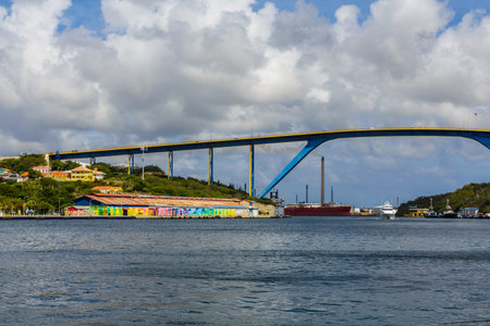 Queen Juliana Bridge in Willemstadの写真素材