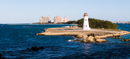 Lighthouse at End of Pointの写真素材
