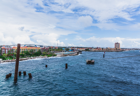 Shops and Resort On Coast of Curacaoの写真素材