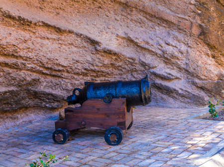 Small Cannon on Stone Walkの写真素材