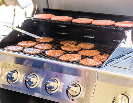 Turning Hamburgers on a Grill