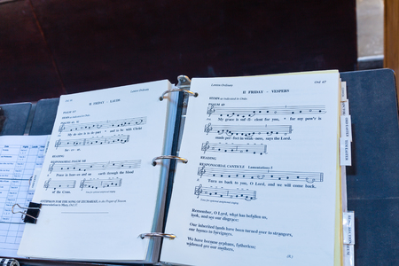 CONYERS, GEORGIA - February 20, 2015:  Our Lady of the Holy Spirit Monastery is a Roman Catholic church located near Conyers, Georgia, and has public vespers every Friday.のeditorial素材