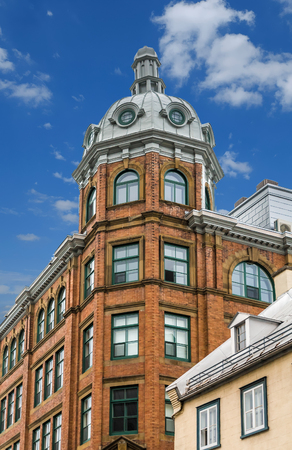 Old Brick Building with Domed Roofの写真素材