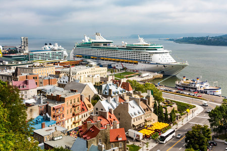 Colorful Town and Cruise Ships