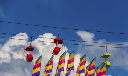 Banners Under Sky Rideの写真素材