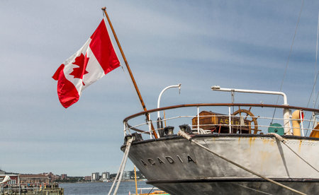 Canadian Flag on Acadiaのeditorial素材