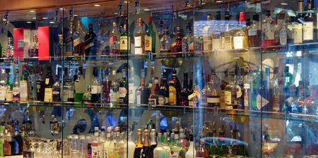 Coloful Liquor Behind Bar