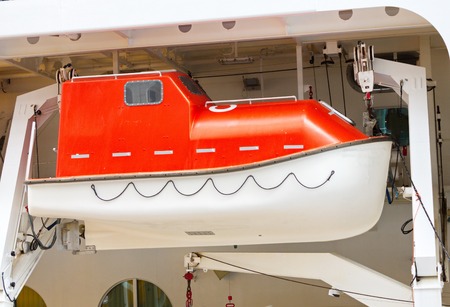 Lifeboat on Shipの写真素材