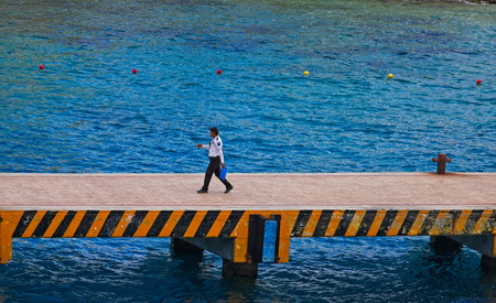 Port Security on Pierのeditorial素材