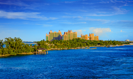 A Massive Tropical Resort near Nassau in the Bahamasの写真素材