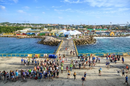 Many Tourists on Pierのeditorial素材