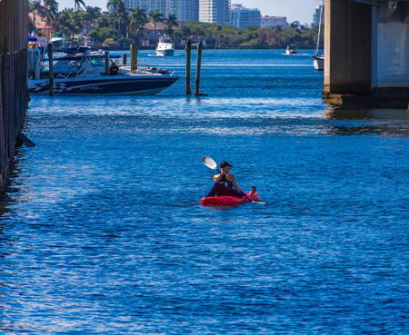 Kayak in the Intracoastalのeditorial素材