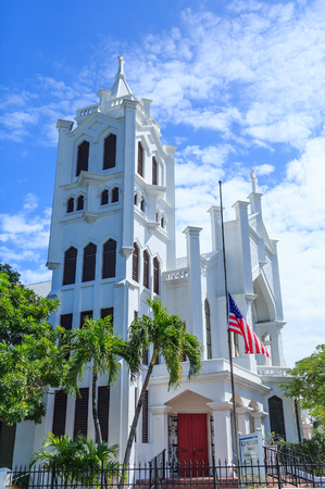 Half Mast Flag at Episcopol Churchのeditorial素材