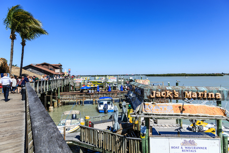 TAMPA, FLORIDA - February 24, 2016: With 2 airports, 100 miles of beaches, a cruise port and many attractions, the Tampa, St Pete, Clearwater area is one of the most popular tourist areas in Floridaのeditorial素材