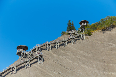 Climbing Path to the top of  Montmorency Fallsの写真素材