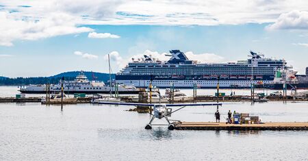 Seaplane and Cruise Shipのeditorial素材