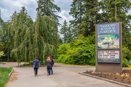 Entrance to Van Dusen Botanical Gardensのeditorial素材