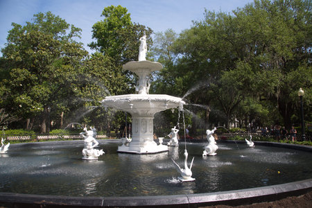 Forsyth Park Fountainの写真素材