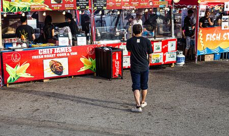 Approaching Food Stallのeditorial素材