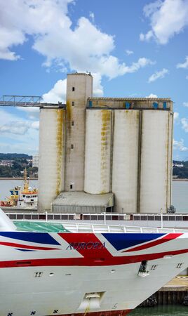 SOUTHAMPTON, ENGLAND - September 18, 2016: P O Cruises is a British cruise line based at Carnival House in Southampton, England, operated by Carnival UK and owned by Carnival Corporationのeditorial素材