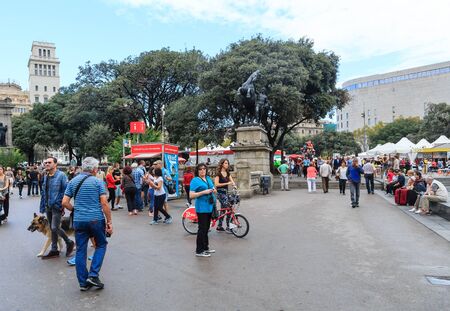 BARCELONA, SPAIN - September 24, 2016: Barcelona is the capital and largest city of Catalonia, Spain. Barcelona is a transport hub, with the Port of Barcelona being the busiest European passenger portのeditorial素材