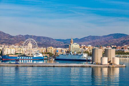 MALAGA, SPAIN - September 26, 2016: M laga is on Spain s Costa del Sol, known for its high-rise resorts, two hilltop citadels, the Alcazaba and ruined Gibralfaro, and a soaring Renaissance cathedralのeditorial素材