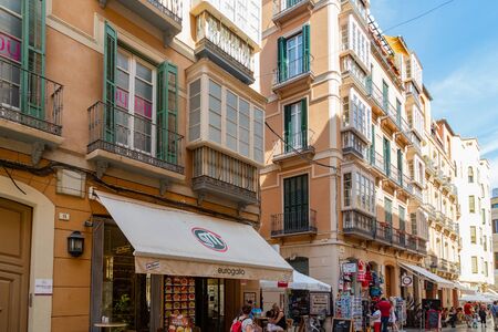 MALAGA, SPAIN - September 26, 2016: M laga is on Spain s Costa del Sol, known for its high-rise resorts, two hilltop citadels, the Alcazaba and ruined Gibralfaro, and a soaring Renaissance cathedralのeditorial素材