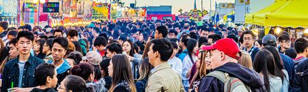 Sea of Faces at Night Marketのeditorial素材