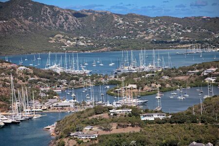 Antigua Yacht Club from Aboveのeditorial素材