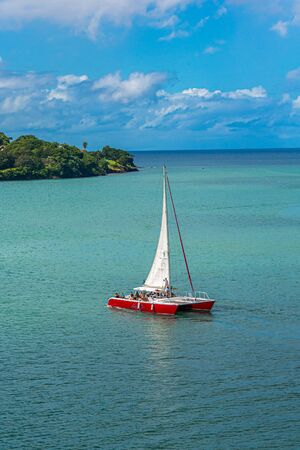 Catamaran in Saint Luciaのeditorial素材