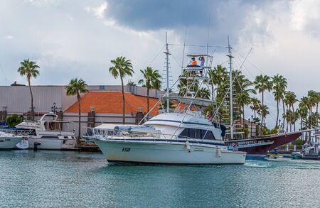 Fishing Boat Leaving Harborのeditorial素材