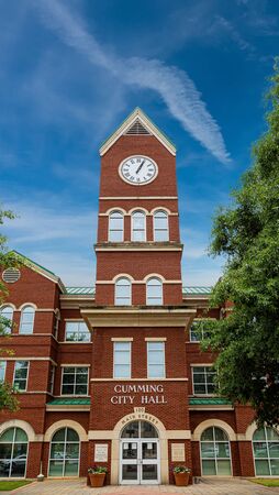 CUMMING, GEORGIA - June 12, 2019: Forsyth County is in the north central portion of Georgia. It is one of the fastest-growing areas in the US and was ranked as the 31st-wealthiest in the country.のeditorial素材