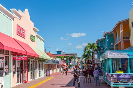 ANTIGUA, WEST INDIES - December 7, 2016: The economy of Antigua is almost entirely based on tourism. It is a major cruise destination, resort location and a mecca for boating and water sports.のeditorial素材