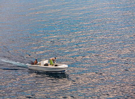 Bailing Out Fishing Boatのeditorial素材