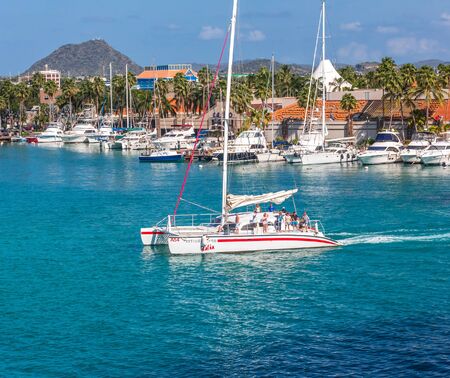 Catamaran in Arubaのeditorial素材