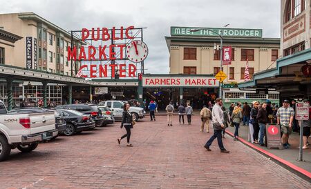 Pike Street and First Avenueのeditorial素材