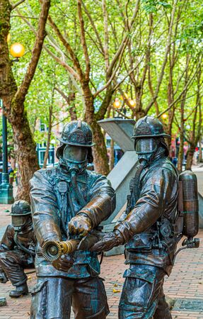 Firefighter Memorial in Seattleのeditorial素材