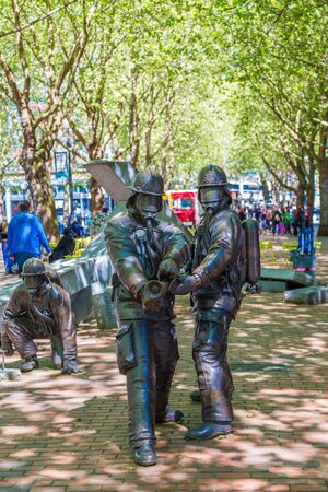 Firemen Memorial in Pioneer Squareのeditorial素材