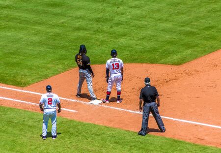 ATLANTA, GEORGIA - September 21, 2019: The Atlana Braves Clinch the National League East Division for the second year in a row.のeditorial素材