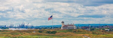 BAYONNE, NEW JERSEY - July 7, 2017: Bayonne is a city in New Jersey, between Newark Bay and New York Bay. Its main economy is from transportation, with freight and cruise ship terminals along the bayのeditorial素材