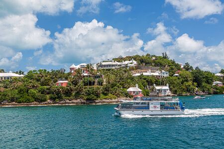 Houses and Boats in Bermudaのeditorial素材