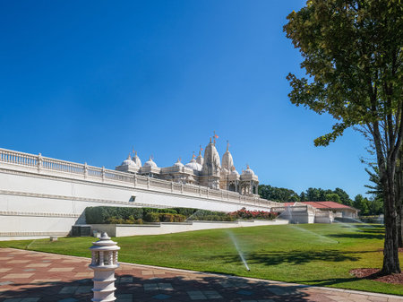 Watering Lawn at Hindu Temple