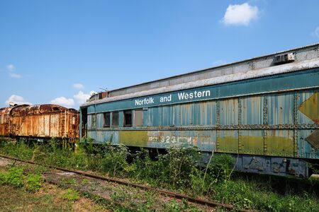 DULUTH, GEORGIA - September 11, 2019: The Southeastern Railway Museum occupies 35-acres in Duluth, Georgia, near Atlanta. Since 1970, the Museum hosts many historic trains, buses and carsのeditorial素材