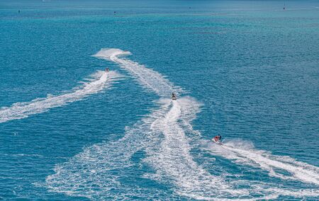 HAMILTON, BERMUDA - July 14, 2017: Hamilton, in Bermuda has a blend of British and American culture. Its Royal Naval Dockyard combines modern attractions and boating with history.の写真素材