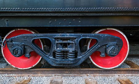 DULUTH, GEORGIA - September 11, 2019: The Southeastern Railway Museum occupies 35-acres in Duluth, Georgia, near Atlanta. Since 1970, the Museum hosts many historic trains, buses and carsのeditorial素材