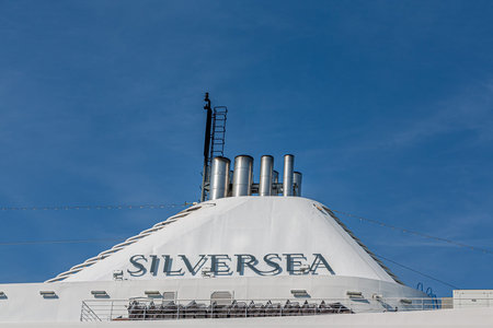 RAVENNA, ITALY - September 30, 2017: Silversea Cruises is a ultra-luxury cruise line headquartered...