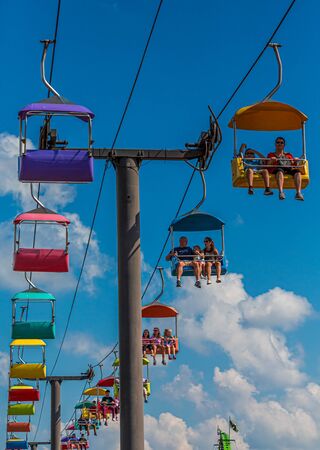 ATLANTA, GEORGIA - October 7, 2018: County and local fairs and carnivals are still some of the best values in family entertainmentのeditorial素材