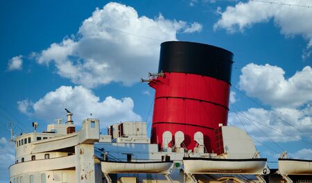 Red and Black Smokestackの写真素材