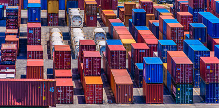 BRIDGETOWN, BARBADOS - March 3, 2018: Freighters now carry most of the world's cargo and the largest...
