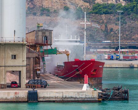 BARCELONA, SPAIN - September 22, 2017: Barcelona is the capital and largest city of Catalonia, Spain. Barcelona is a transport hub, with the Port of Barcelona being the busiest European passenger portのeditorial素材